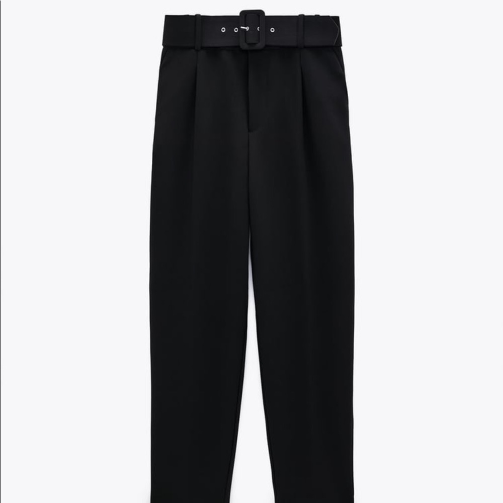 NWOT Zara high waist pants with belt